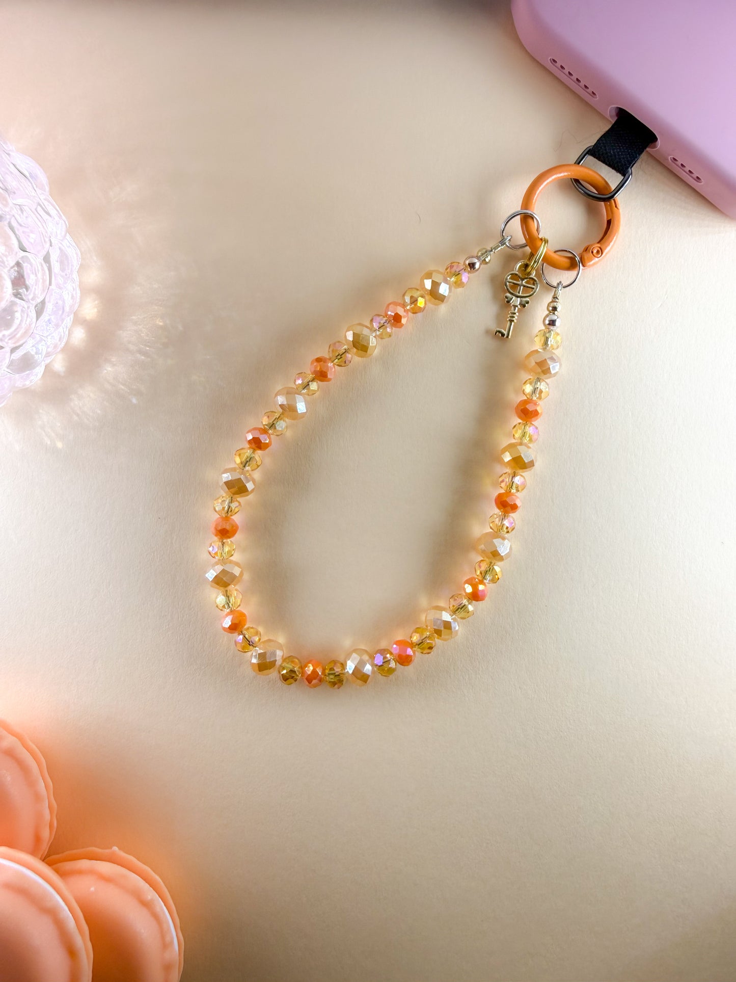 🥭 Golden Mango Glow Phone Chain